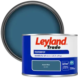 Leyland Trade Vinyl Matt Walls & Ceilings Emulsion Paint Azure Blue (RAL 5009) 350ml Tester