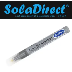 Acrylic Paint Marker Pen Permanent for Stone Leather Fabric Plastic (Silver)