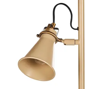 2 Light Metal Floor Lamp Beige MOYOLA