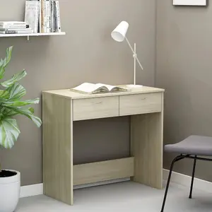 Berkfield Desk Sonoma Oak 80x40x75 cm Engineered Wood