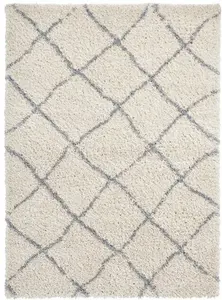 Think Rugs Scandi Berber G257 Rug, Moroccan, Size: 120cm X 170cm (4ft X 5.5Ft), Scandi Berber G257 Cream Grey