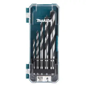 Makita 16 Piece Mixed HSS Metal Brad Point Wood TCT Masonry Mix Drill Bit Set