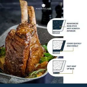 MasterClass Large Roasting Tin with Handles - Metallic Blue