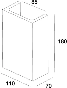 Luminosa G9 Cuboid Up and Down Plaster Wall Light 230V IP20 40W