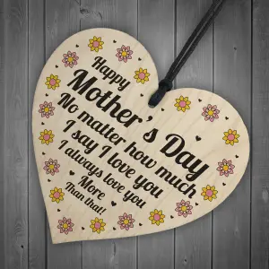 Mothers Day Gift Cute Wood Heart Gift For Mum From Daughter Son Love Gift Keepsake