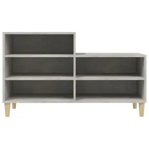 Berkfield Shoe Cabinet Concrete Grey 102x36x60 cm Engineered Wood