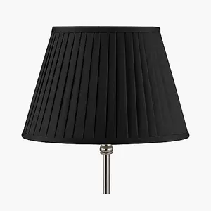 35cm Black Poly Cotton Pleated Lampshade For Table Lamps