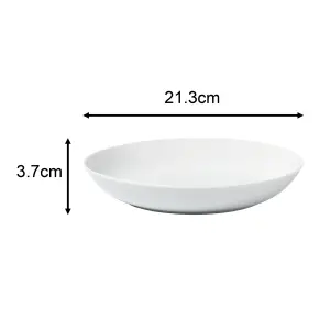 42pc Everyday White Coupe Dinner Set