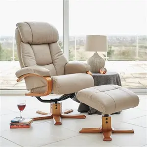 Nice Luxury Real Leather Swivel Recliner Chair