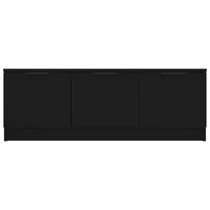 vidaXL TV Cabinet Black 102x35x36.5 cm Engineered Wood