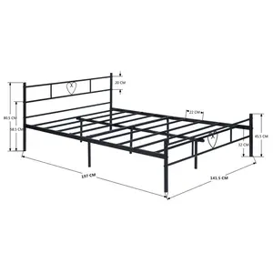 Aaru Bed Frame Black / Double (4'6)