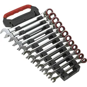 12-Piece Reversible Ratchet Spanner Set for Precision Mechanics