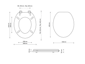 GoodHome Nicolina White Round Standard close Toilet seat