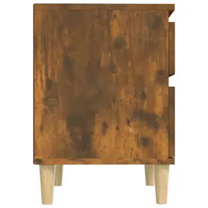 Berkfield Bedside Cabinet Smoked Oak 40x35x50 cm