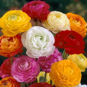 Ranunculus Flowering Bulbs - Vibrant Spring Blooms (25 Pack)