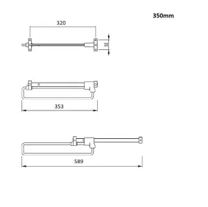 Pull-out clothes hanger - standard - 350mm