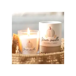 Warm Vanilla Scented Jar Candle