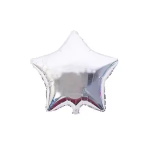 Realmax Star Foil Balloon (Pack of 10) Silver (One Size)