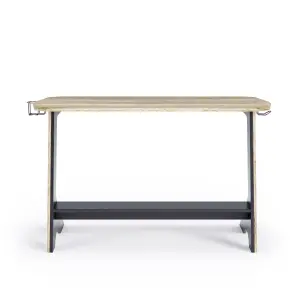 Jersey Writing Office Desk in Black / Oak