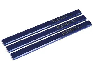 Faithfull  Carpenter's Pencils - Blue / Soft (Pack 3) FAICPB