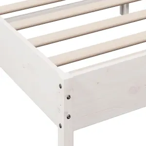 Berkfield Bed Frame without Mattress White 120x200 cm Solid Wood Pine