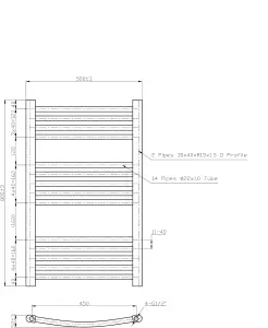 Right Radiators 800x500 mm Bathroom Curved Heated Towel Rail Radiator Warmer Ladder Chrome