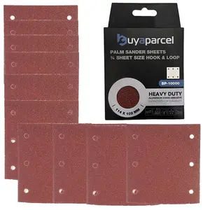 10 x 120 Grit 114mm x 102 1/4" Sheet Palm Sander Medium Sanding Sheets Hook Loop