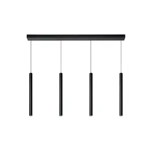 Lucide Lorenz Modern Bar Pendant Light - LED Dim. - 4x4W 3000K - Black