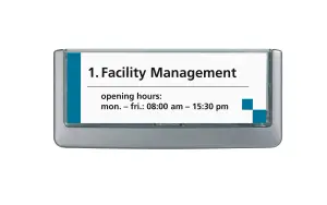 Durable Adhesive CLICK SIGN Wall Mounted Door Sign Holder - 149x52mm - Grey