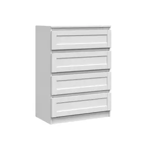 Tonya 4 Drawer 70Cm W Chest Of Drawers Plain White