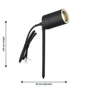 First Choice Lighting Blaze Black Outdoor Spike Light