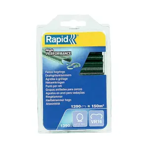 Rapid 40108800 VR16 Fence Hog Rings Pack 1390 Green RPDVR16GR139