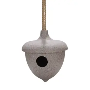 Hanging Bird House Nest Box for Garden - Outdoor Nesting Shelter for Bluetit Sparrow Nuthatch - Eco Nester Roosting Pouch 4cm Hole