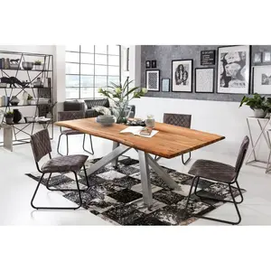 Lindholm Dining Table Silver / H79 x L180 x W100cm