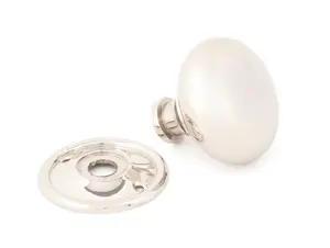 From The Anvil Polished Nickel Mushroom Mortice/Rim Knob Set