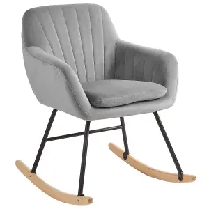 Rocking Chair LIARUM Velvet Grey