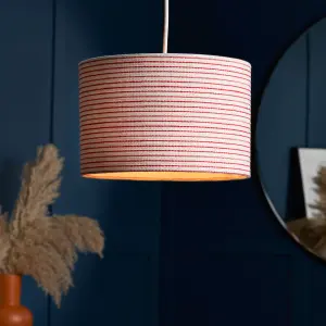 Litecraft Stripe Red Easy Fit Lamp Shade