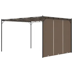 Berkfield Garden Gazebo with Side Curtain 4x3x2.25 m Taupe