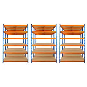 6 Bays of 6 Tier Extra Heavy Duty Storage Racking 1800h x 1200w x 450d mm 300kg