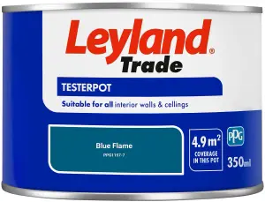 Leyland Trade Vinyl Matt Walls & Ceilings Emulsion Paint Blue Flame (PPG1157-7) 350ml Tester