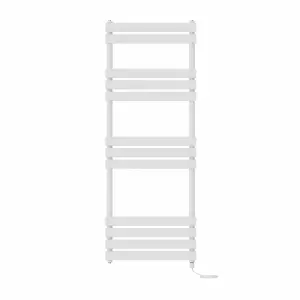 Rinse Bathrooms Electric Flat Panel Heated Towel Rail White Bathroom Ladder Radiator Warmer 1600x600mm 800W