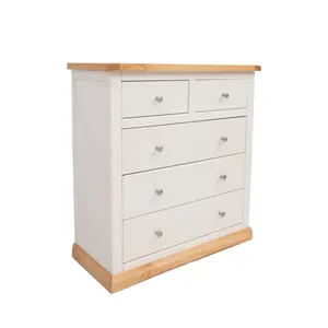 Trevi 5 Drawer Chest of Drawers Chrome Knob