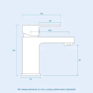 Nes Home Kento Modern Matte Black Mono Basin Mixer Tap & Waste