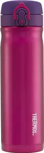 Thermos - Pink Direct Drink Flask (470Ml) Reusable Insulated Stainless Steel Thermal Coffee Cup For Hot Or Cold Drinks, Vacuum Sealed Water Flask