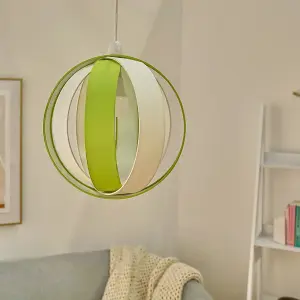 ValueLights J90 Green Modern Fabric Globe Ceiling Pendant Light Shade