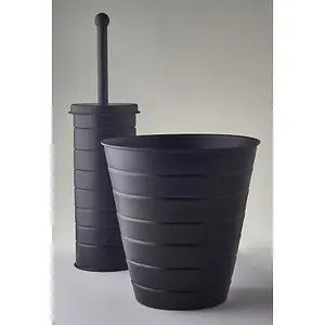 OurHouse SR25004 Toilet Brush & Bin Black