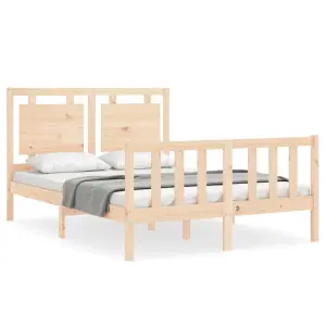 Berkfield Bed Frame with Headboard 120x200 cm Solid Wood