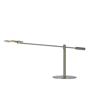 Lucide Anselmo Modern Desk Lamp - LED Dim. - 1x9W 3000K - Satin Chrome