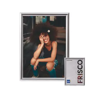 Kenro Frisco Series Silver Photo Frame 11x14 Inch / 28x35cm Freestanding or Wall Hanging with Glass Front - FR2835S