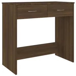 Berkfield Desk Brown Oak 80x40x75 cm Engineered Wood